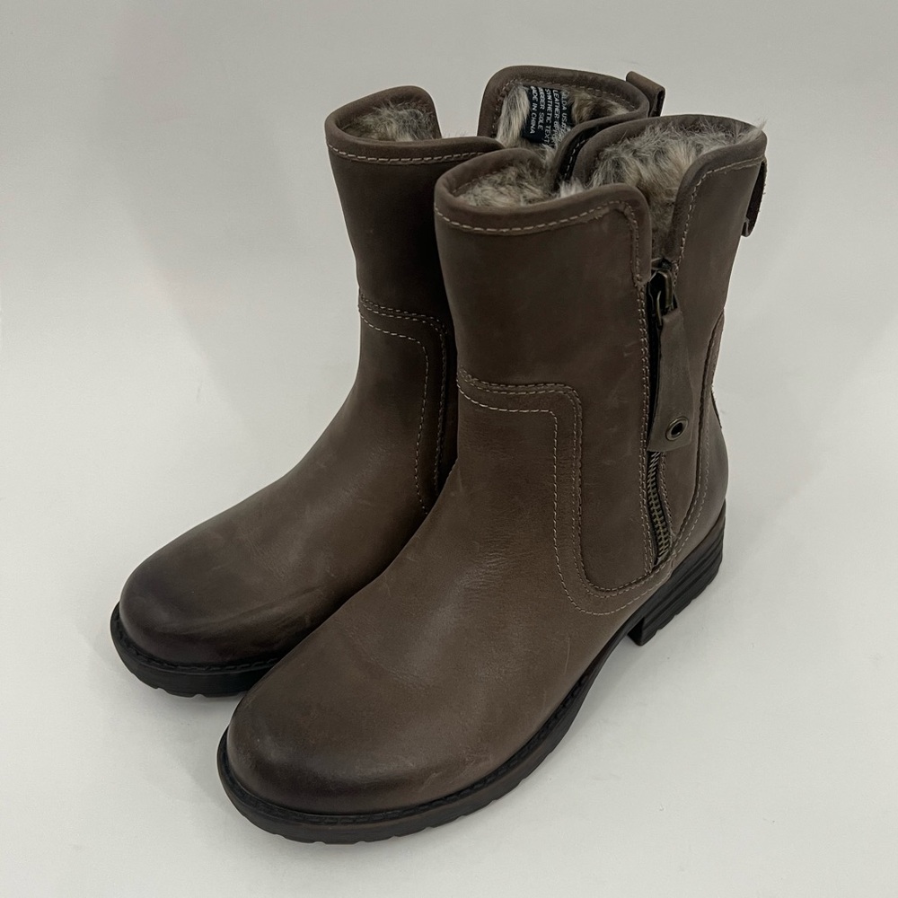 Abeo Hilda leather faux fur lined boots